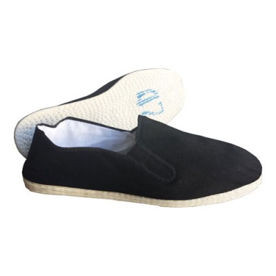 HIKU Tai Chi Schuhe (schwarz, Stoffsohle weiss)