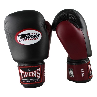 TWINS SPECIAL Boxhandschuhe BGVL 3 (schwarz/weinrot)