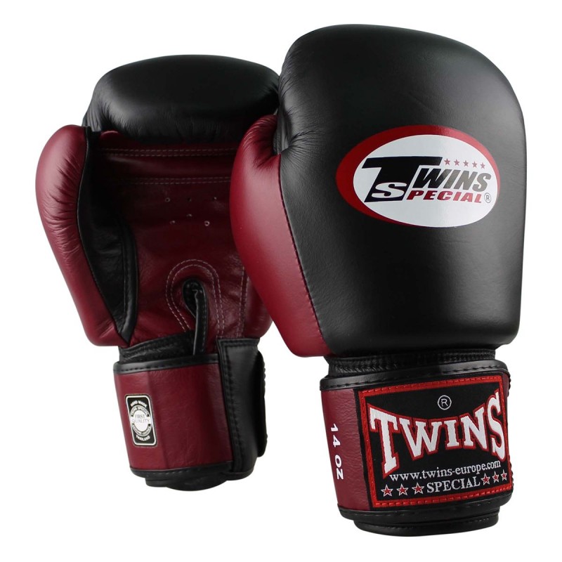 TWINS SPECIAL - gants de boxe BGVL 3 (noir/vin rouge)