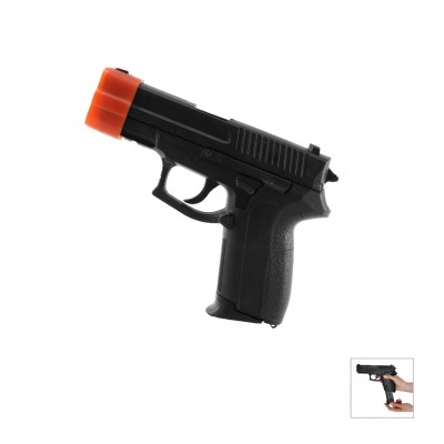 Replika Pistole Hartgummi (schwarz)