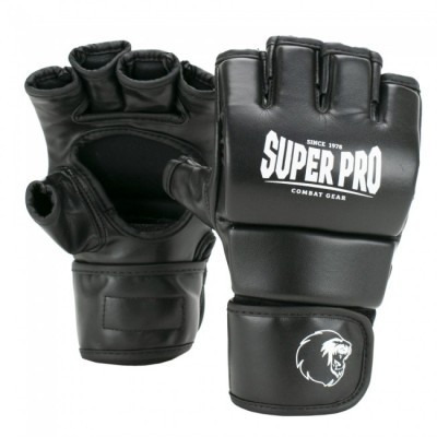 SUPER PRO - MMA Handschuhe Brawler (PU, schwarz)