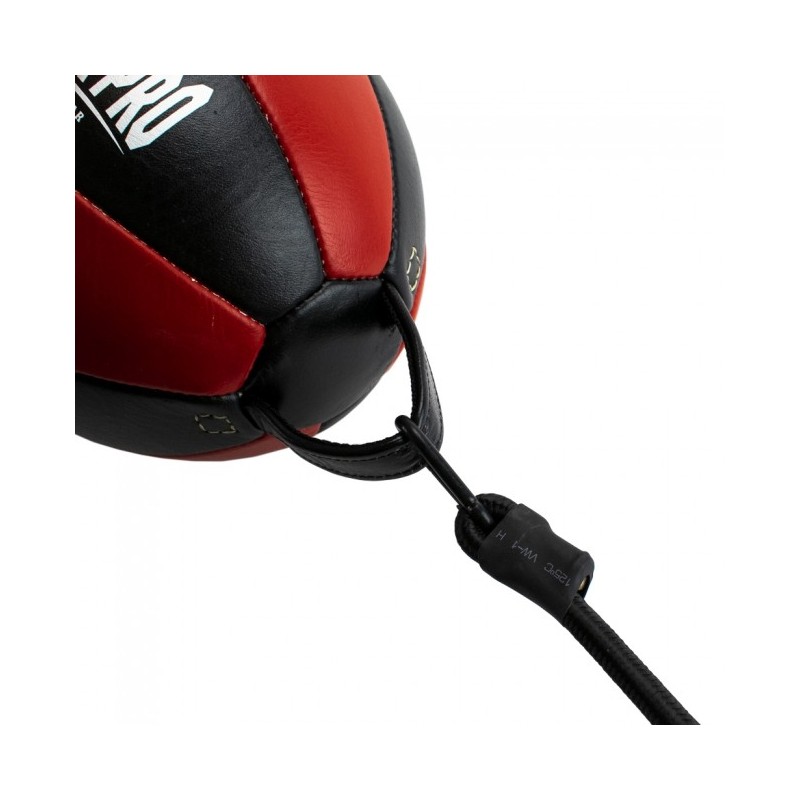 SUPER PRO Doppelendball (Leder, schwarz/rot)