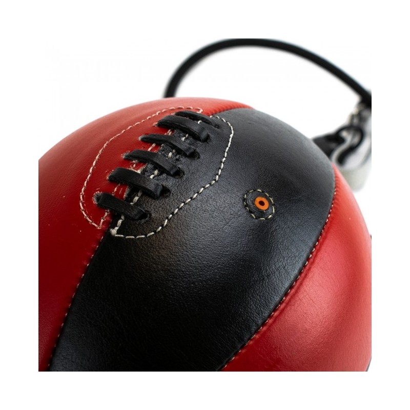 SUPER PRO Doppelendball (Leder, schwarz/rot)