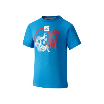 MIZUNO Judo T-Shirt Kinder (blau/weiss)