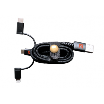 Darkenergy - Câble de chargement 3-têtes Tridyn – Noir