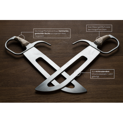 Couteau double (2 couteaux), made in Switzerland