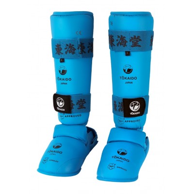 TOKAIDO - Protège-tibias/ -pieds de Karaté (bleu)