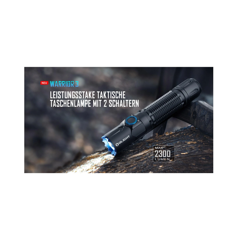 OLIGHT «Warrior 3S» Taschenlampe - Schwarz (2'300 Lumen) OLIGHT «Warrior 3S» Taschenlampe - Schwarz (2'300 Lumen)