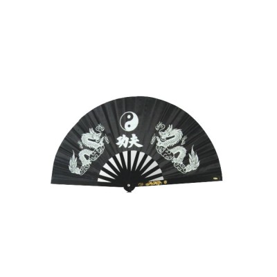 Tai Chi / Kung Fu Metall-Fächer (schwarz)