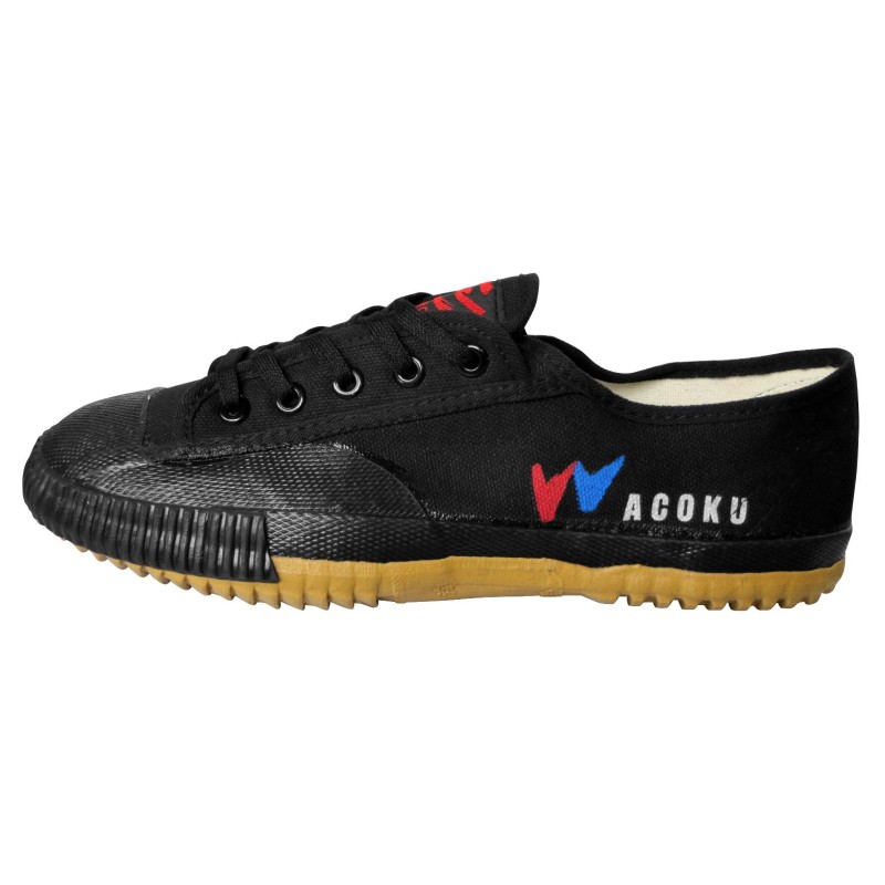 WACOKU Trainingsschuh Segeltuchstoff (schwarz)