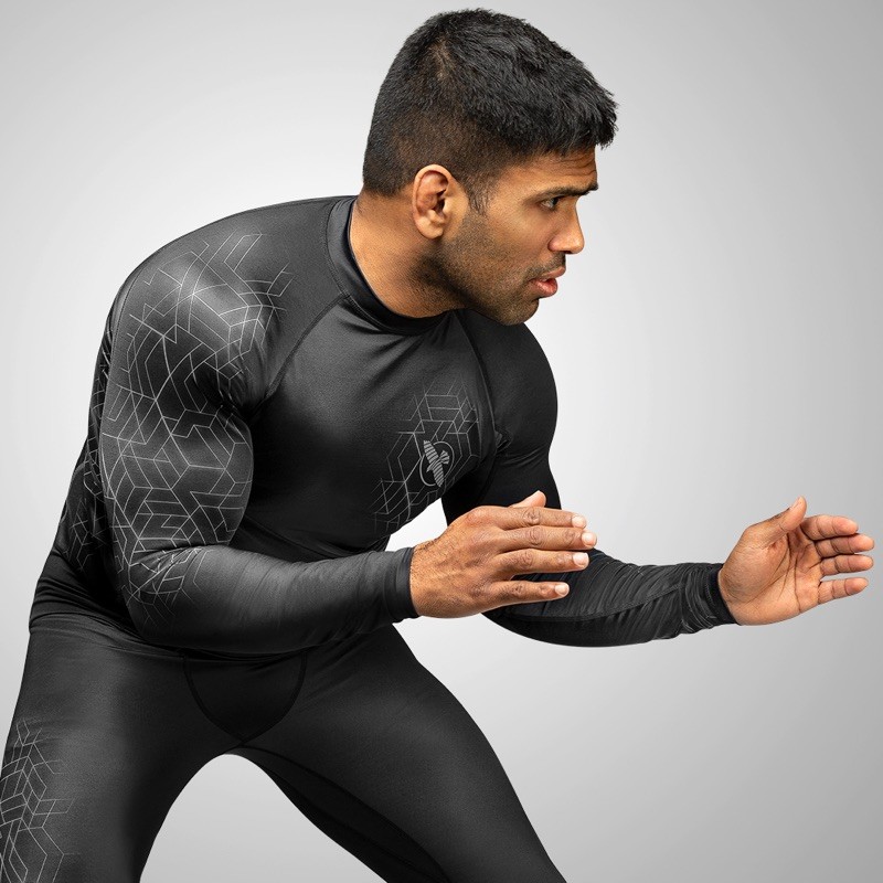 HAYABUSA Geo - Rash Guard (langarm, grau) HAYABUSA Geo - Rash Guard (langarm, grau)