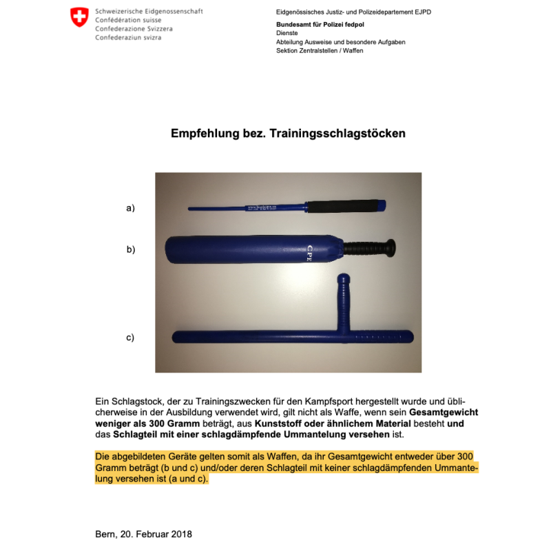 Blue Baton Trainings-Schlagstock 21"