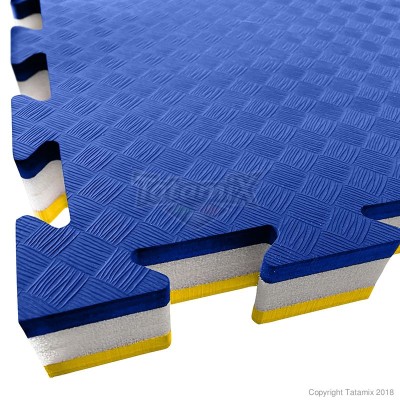 TATAMIX Hybrid Steckmatte - 4 cm dick (blau - gelb)