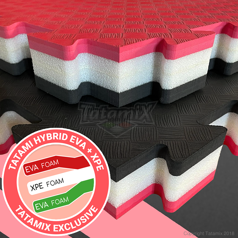 TATAMIX Hybrid Steckmatte - 4 cm dick (schwarz - grau)