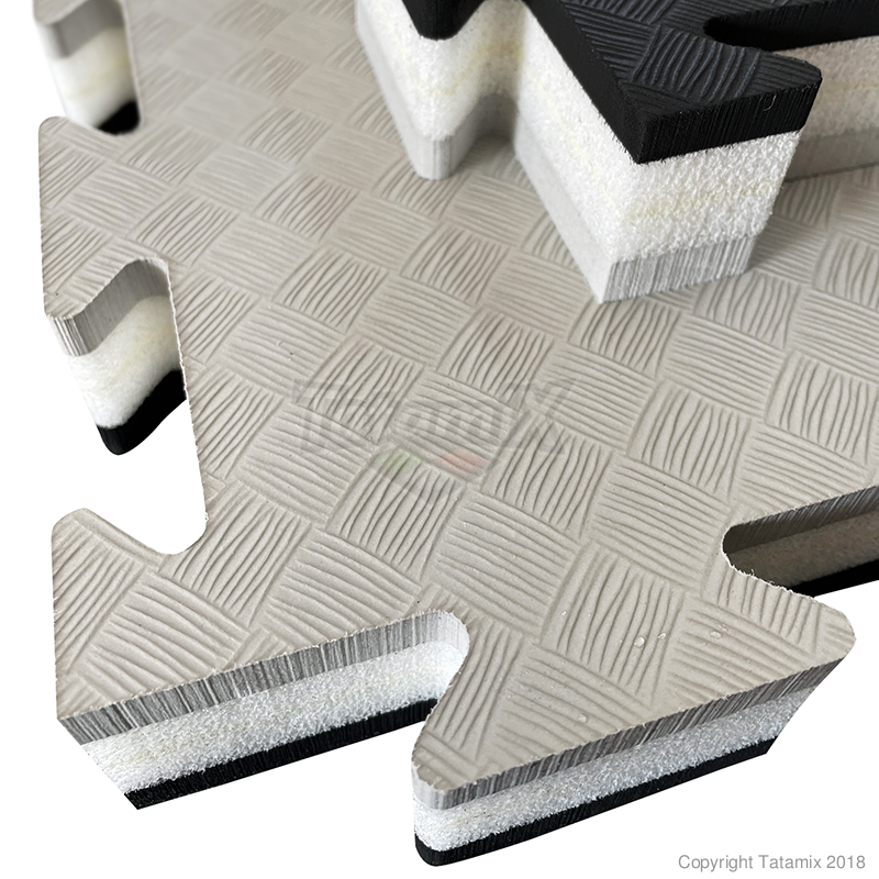 TATAMIX Hybrid Steckmatte - 4 cm dick (schwarz - grau)