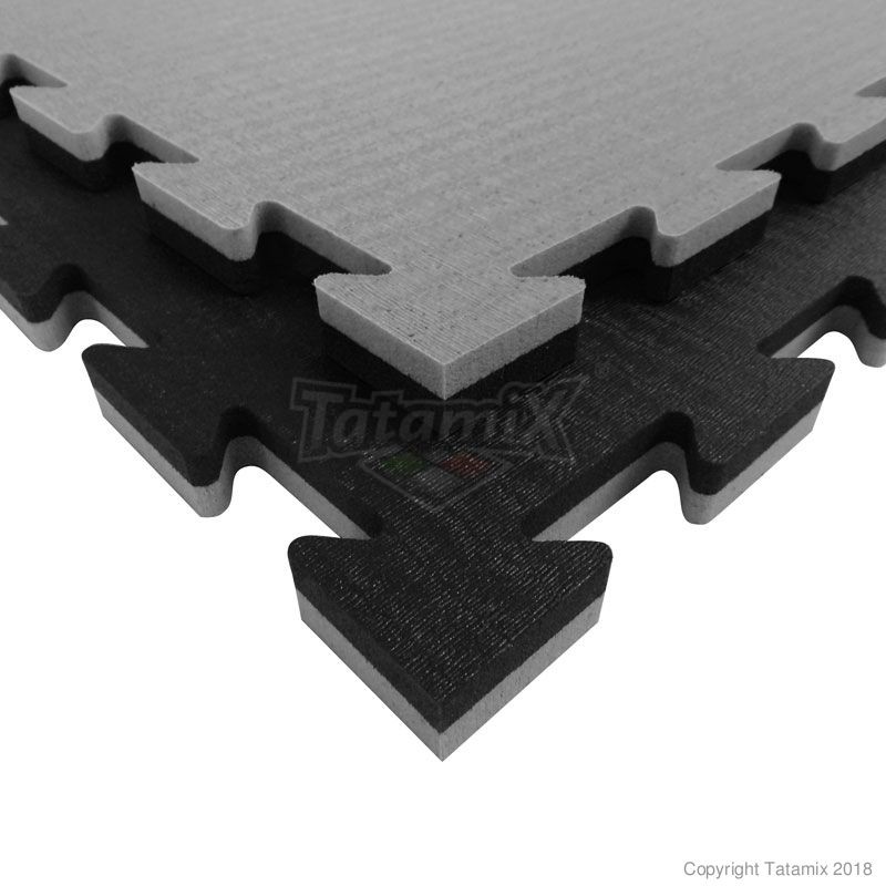 TATAMIX tapis de sol - 2 cm d'épaisseur (noir-gris)