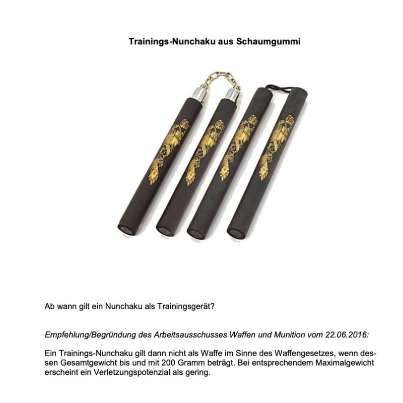 Nunchaku Schaumgummi mit Kette (rot)