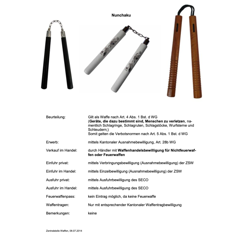 Nunchaku Schaumgummi mit Kette (rot)