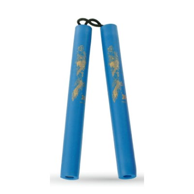 Nunchaku Schaumgummi mit Schnur (blau)