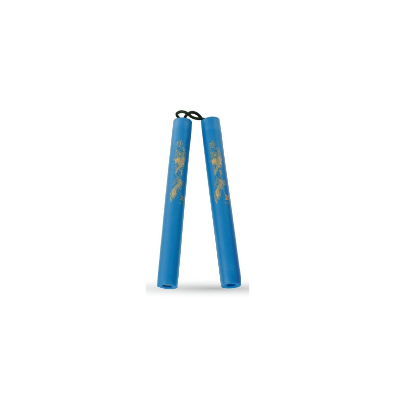 Nunchaku Schaumgummi mit Schnur (blau)