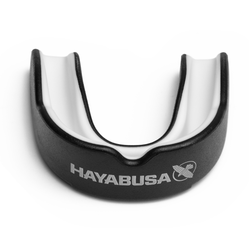 HAYABUSA Combat - protège-dents (noir/blanc)