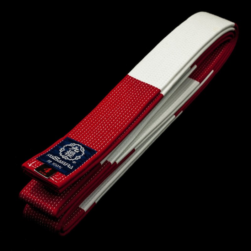 KUSAKURA Gürtel (rot/weiss)