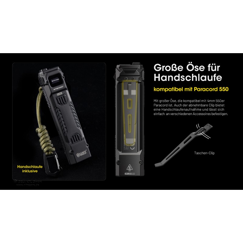 NiteCore EDC29  Taschenlampe - Schwarz (6'500 Lumen)
