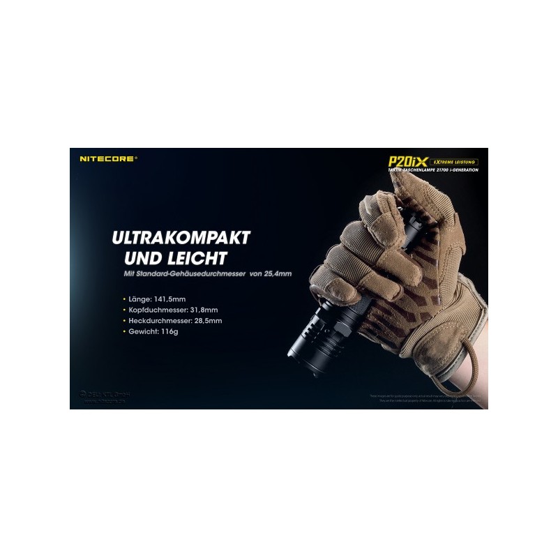 NiteCore P20iX Taschenlampe - Xtreme Performance (4'000 Lumen) NiteCore P20iX Taschenlampe - Xtreme Performance (4'000 Lumen)