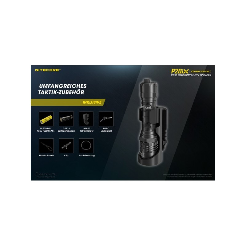 NiteCore P20iX Taschenlampe - Xtreme Performance (4'000 Lumen) NiteCore P20iX Taschenlampe - Xtreme Performance (4'000 Lumen)