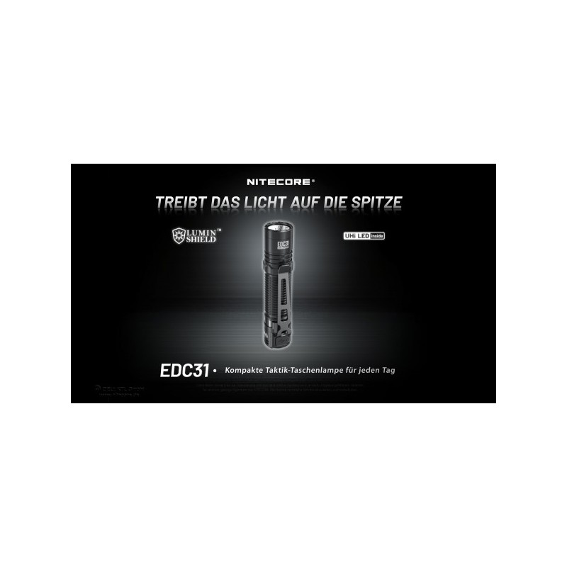 NiteCore EDC31 Taschenlampe - Schwarz (3'500 Lumen) NiteCore EDC31 Taschenlampe - Schwarz (3'500 Lumen)