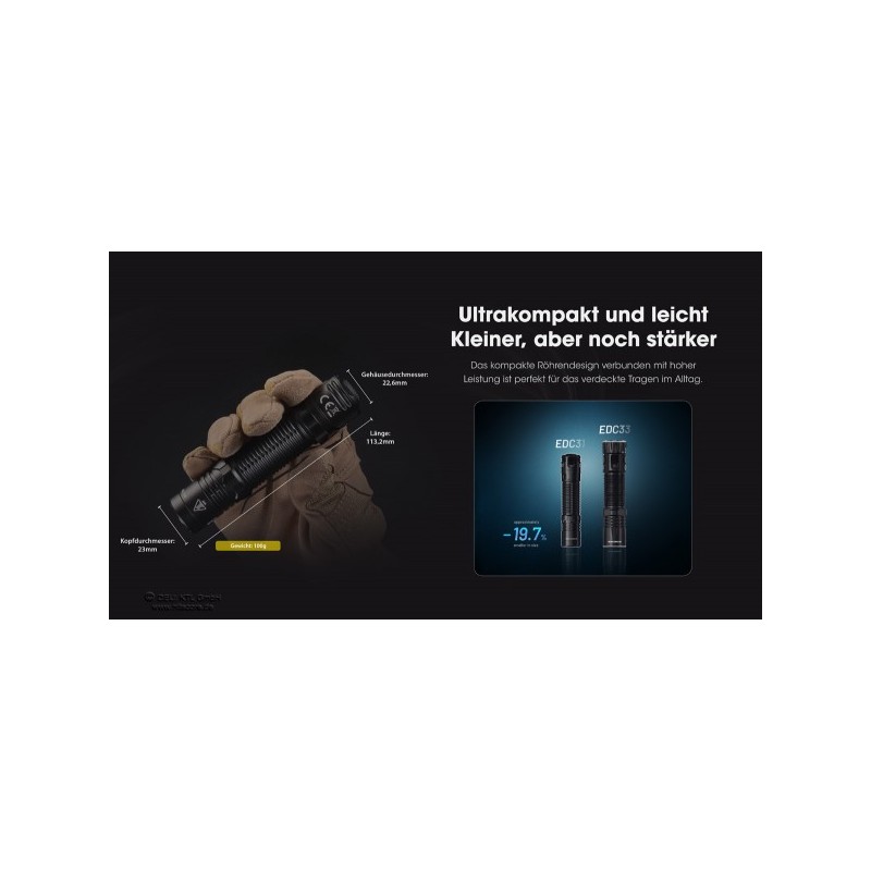NiteCore EDC31 Taschenlampe - Schwarz (3'500 Lumen) NiteCore EDC31 Taschenlampe - Schwarz (3'500 Lumen)