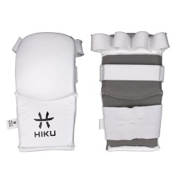 HIKU - Gants de protection de Karaté (blanc)