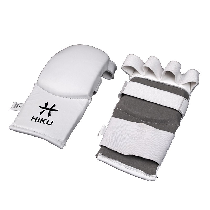 HIKU Hand-Schutz Karate Leder (weiss)