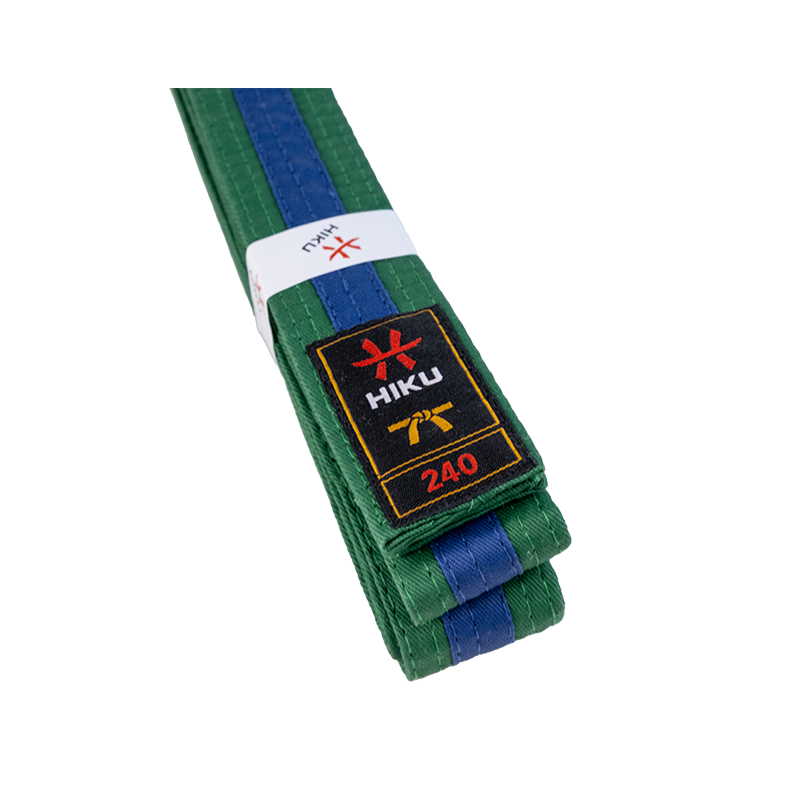 HIKU - Ceinture de Budo (vert-bleu)