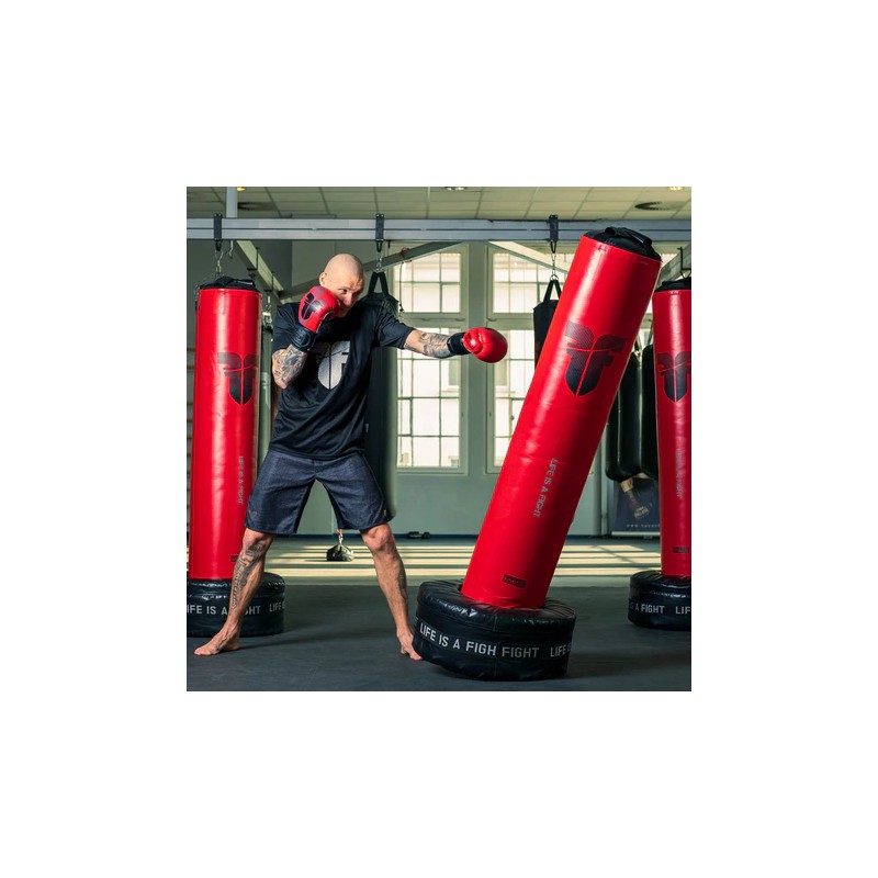 FIGHTER - Sac de boxe autoportant 3 en 1 (rouge/noir)