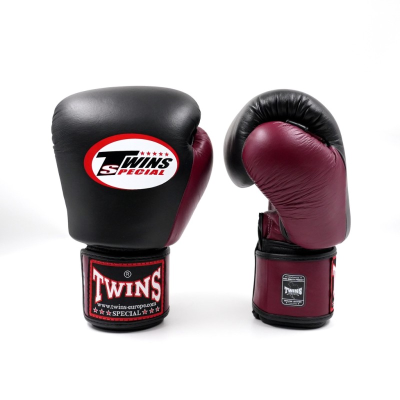 TWINS SPECIAL - gants de boxe BGVL 3 (noir/vin rouge)