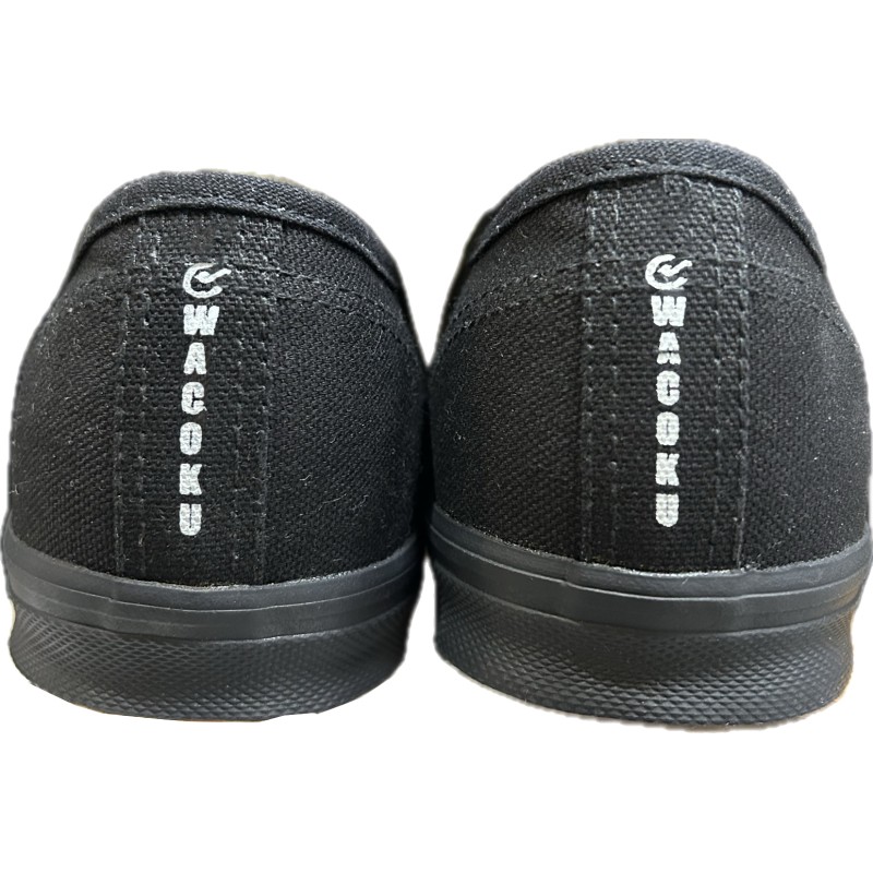 WACOKU Trainingsschuh Segeltuchstoff (schwarz)