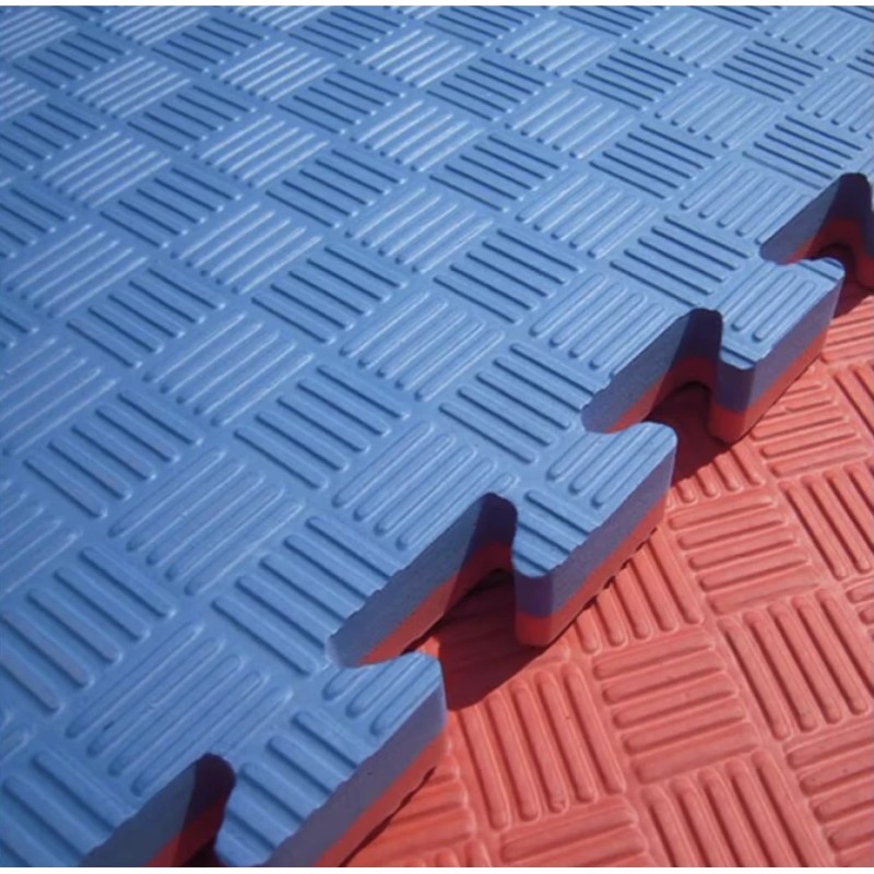TATAMIX tapis de sol mousse EVA - 2 cm d'épaisseur (rouge-bleu)