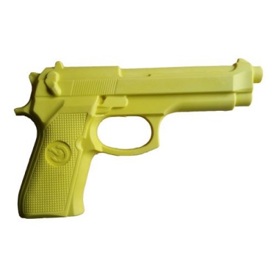 Pistolet réplique en caoutchouc dur (jaune)